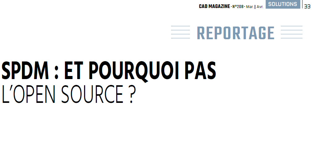 SPDM Article in CAD Magazine