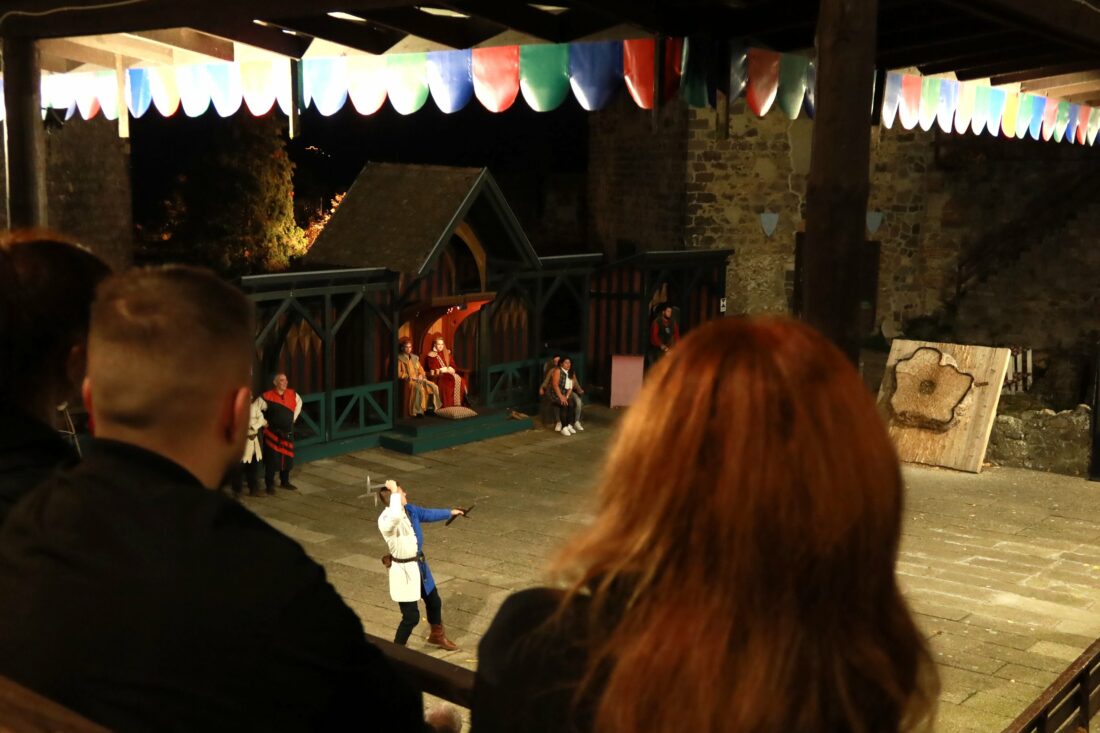 The Inensia team is viewing medieval activities.