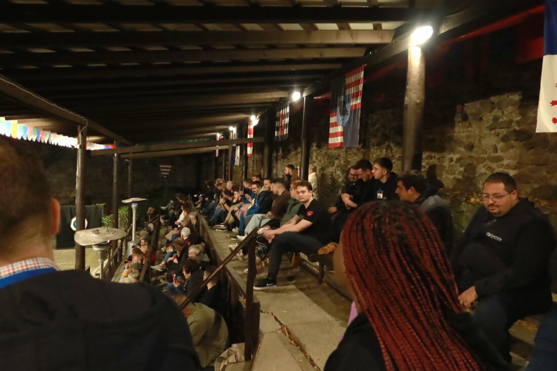 The Inensia team is viewing medieval activities.