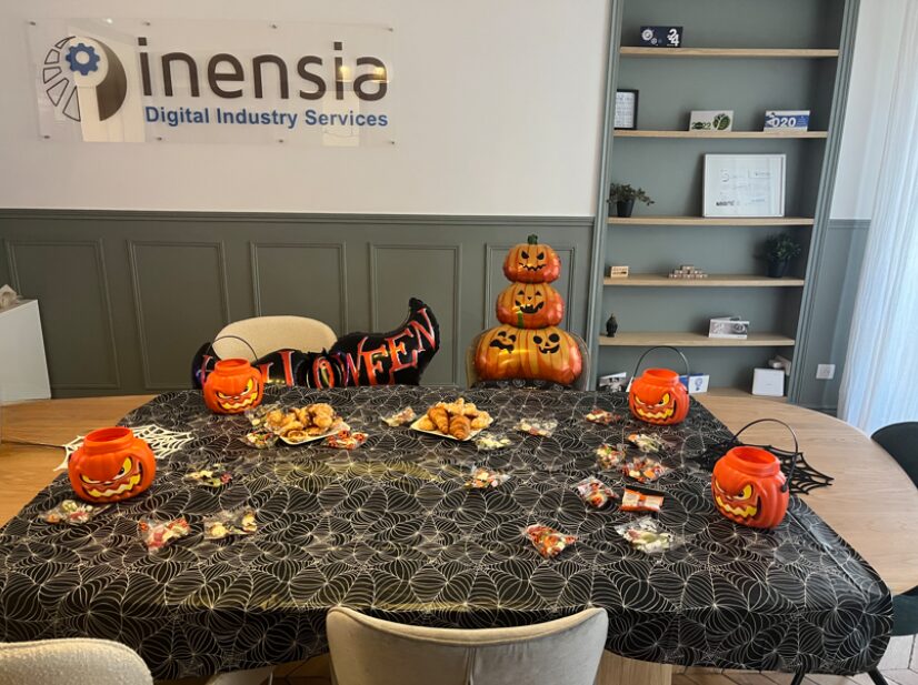 The Halloween decoration at Inensia's French Office
