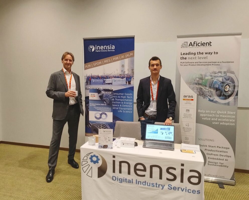 Inensia's Team at their booth at Aras Connect Nordics 2025