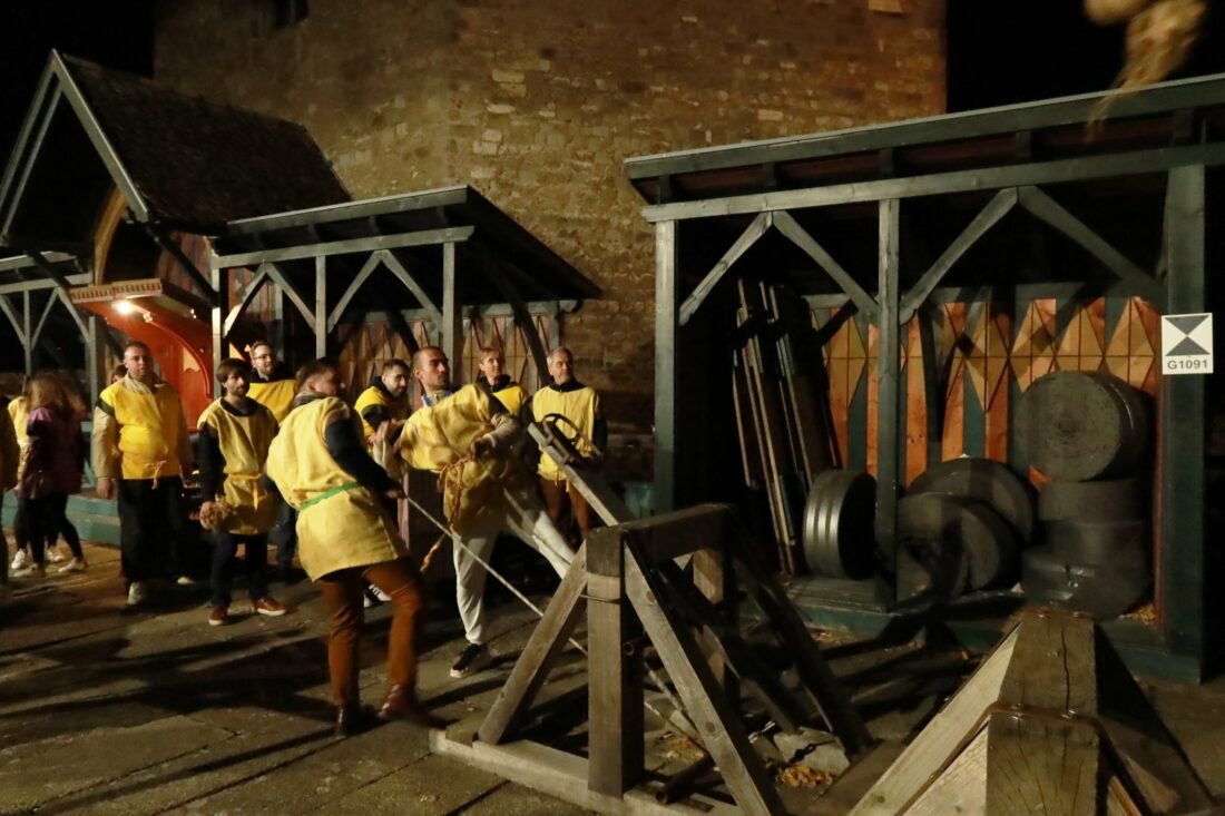 The Team has gathered to challenge their skills in medieval activities