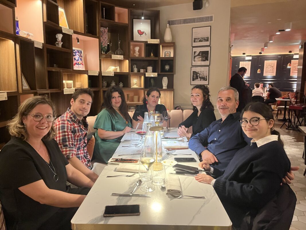 Inensia's French team celebrating with an official dinner 