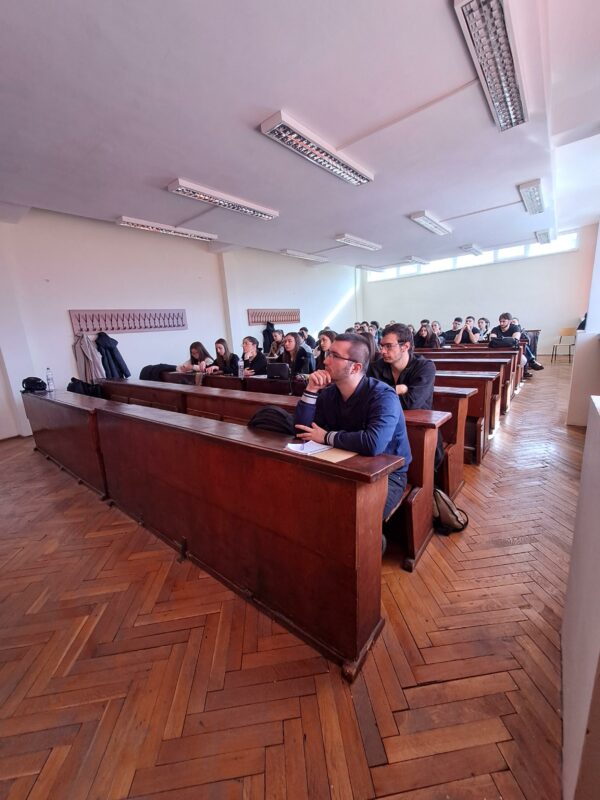 Engaged students during Inensia's presentation at TU Sofia