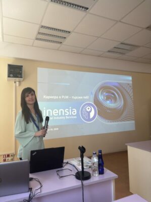 Evelina speaking at Unibit's event