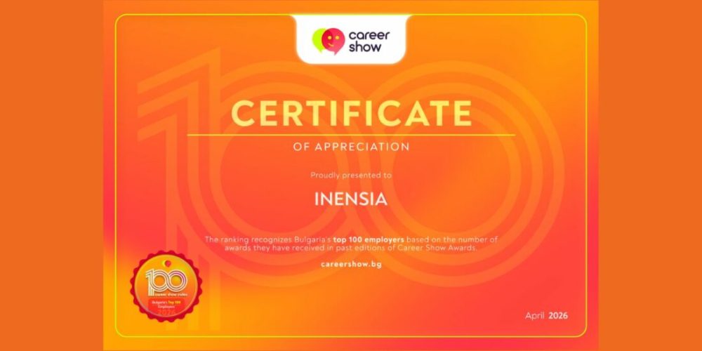 Inensia Won Career Show’s Top Employer Award!